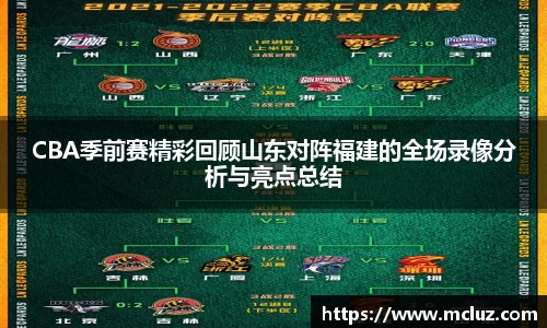 CBA季前赛精彩回顾山东对阵福建的全场录像分析与亮点总结
